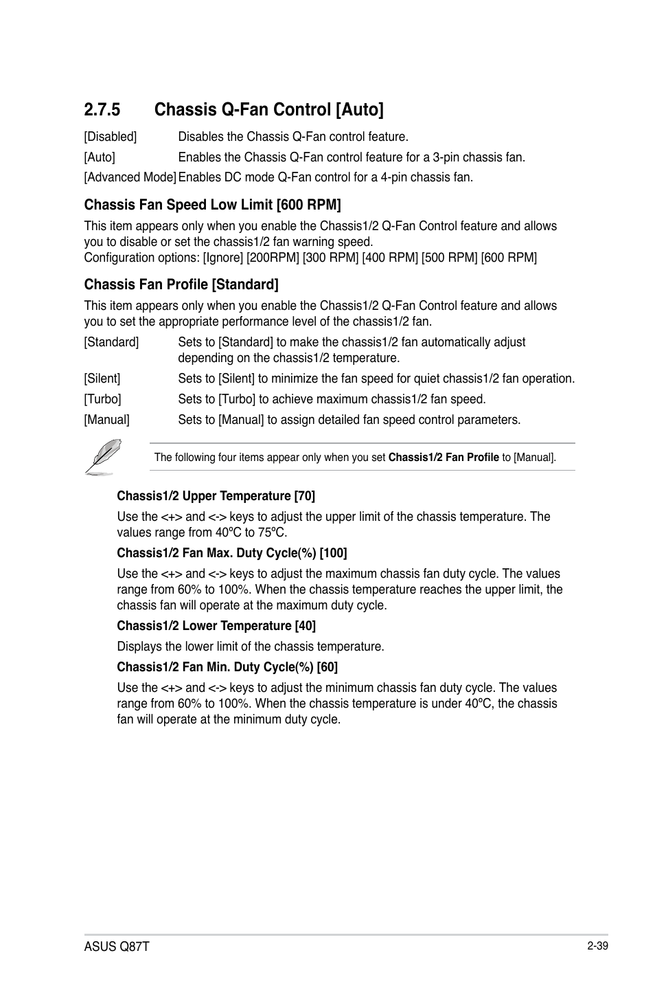 5 chassis q-fan control [auto | Asus Q87T User Manual | Page 71 / 84