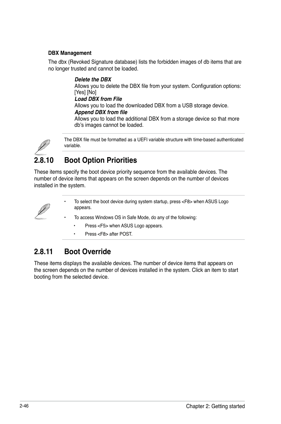 10 boot option priorities, 11 boot override | Asus Q87T User Manual | Page 78 / 84