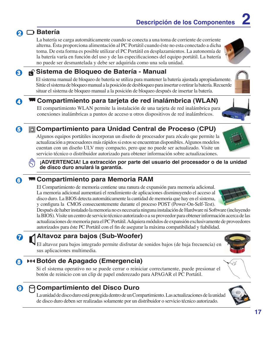 Asus Z84J User Manual | Page 17 / 72