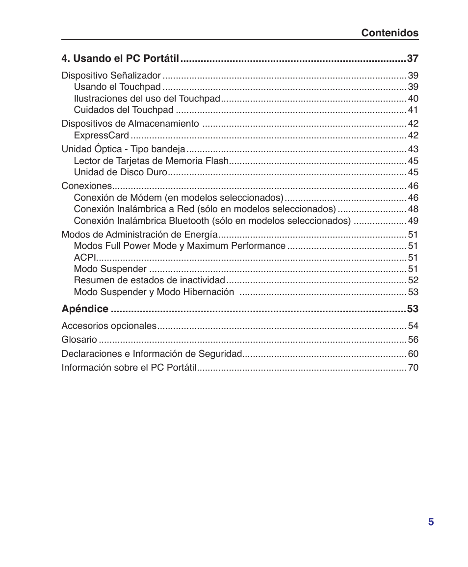 Asus Z84J User Manual | Page 5 / 72