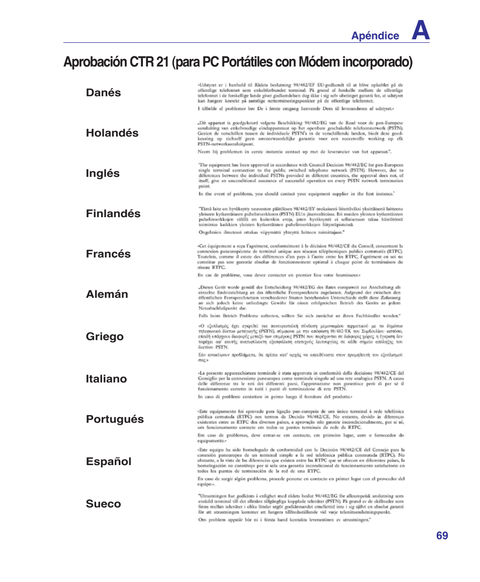 Asus Z84J User Manual | Page 71 / 72