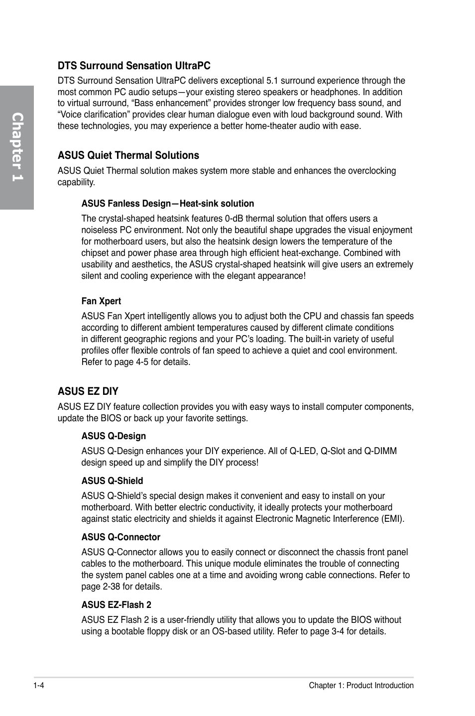 Chapter 1 | Asus P7H57D-V EVO User Manual | Page 18 / 128