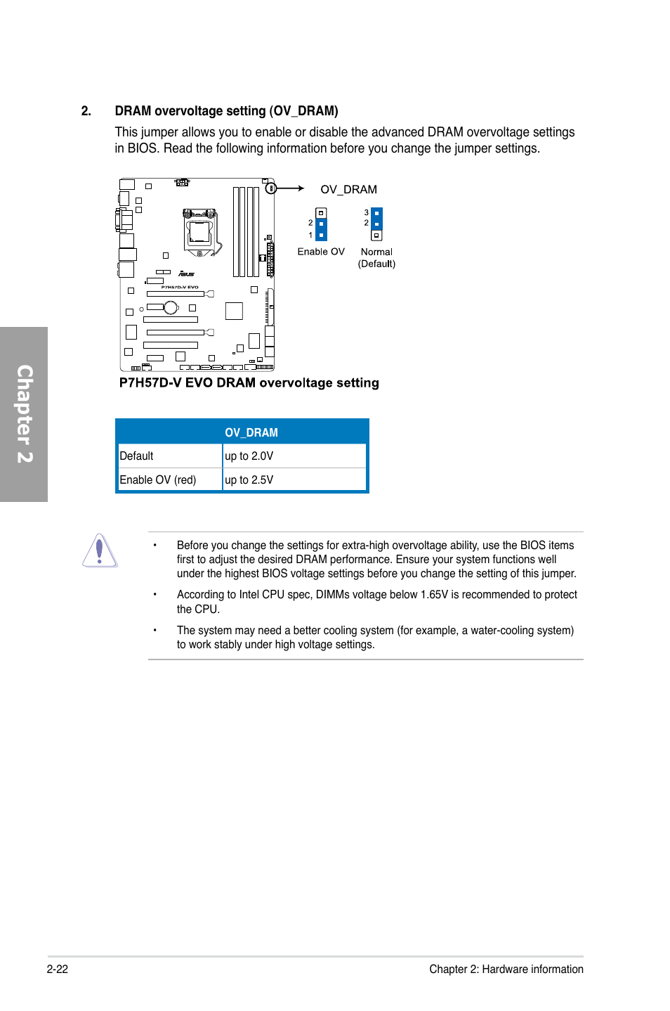 Chapter 2 | Asus P7H57D-V EVO User Manual | Page 40 / 128