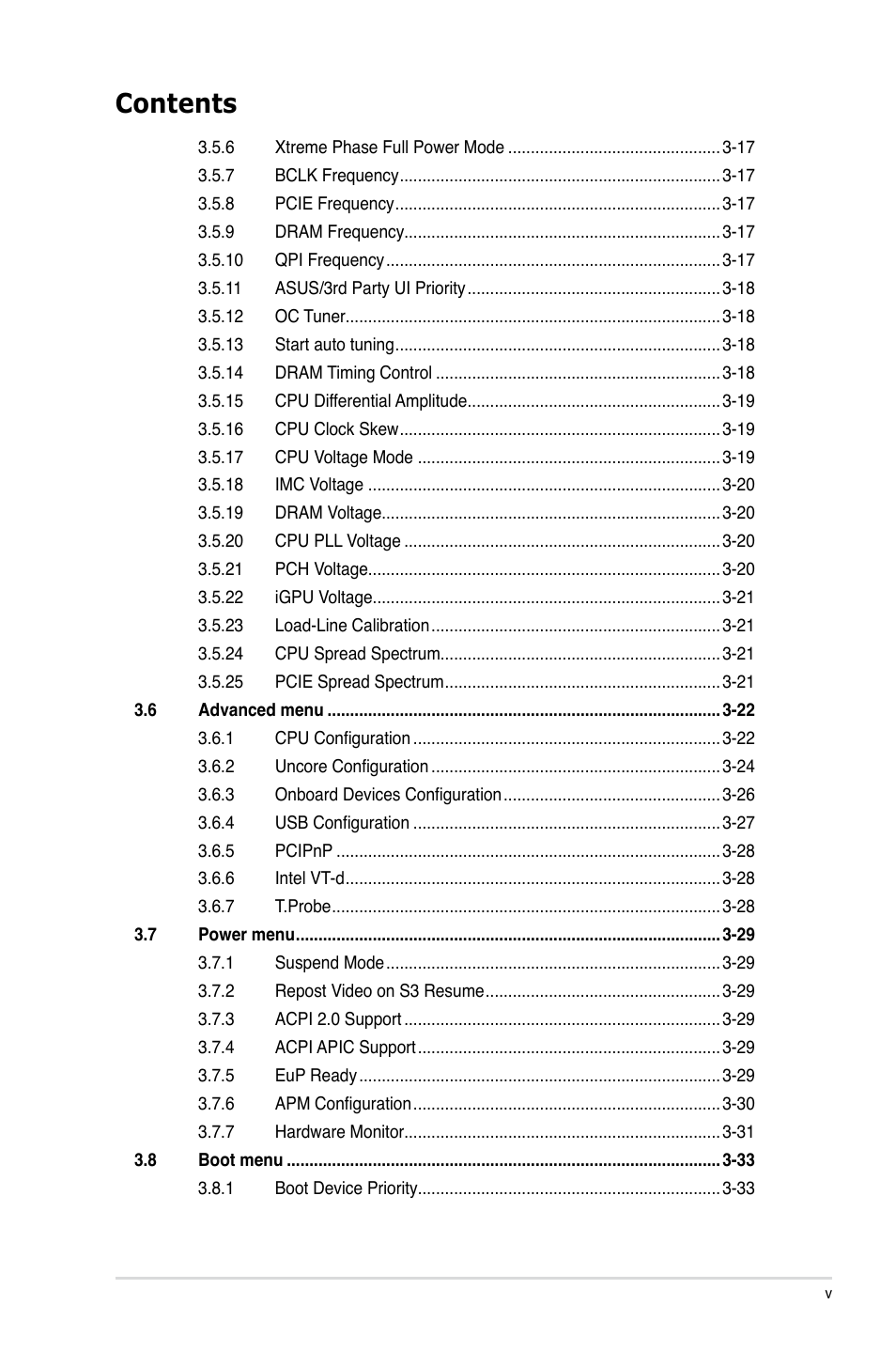 Asus P7H57D-V EVO User Manual | Page 5 / 128