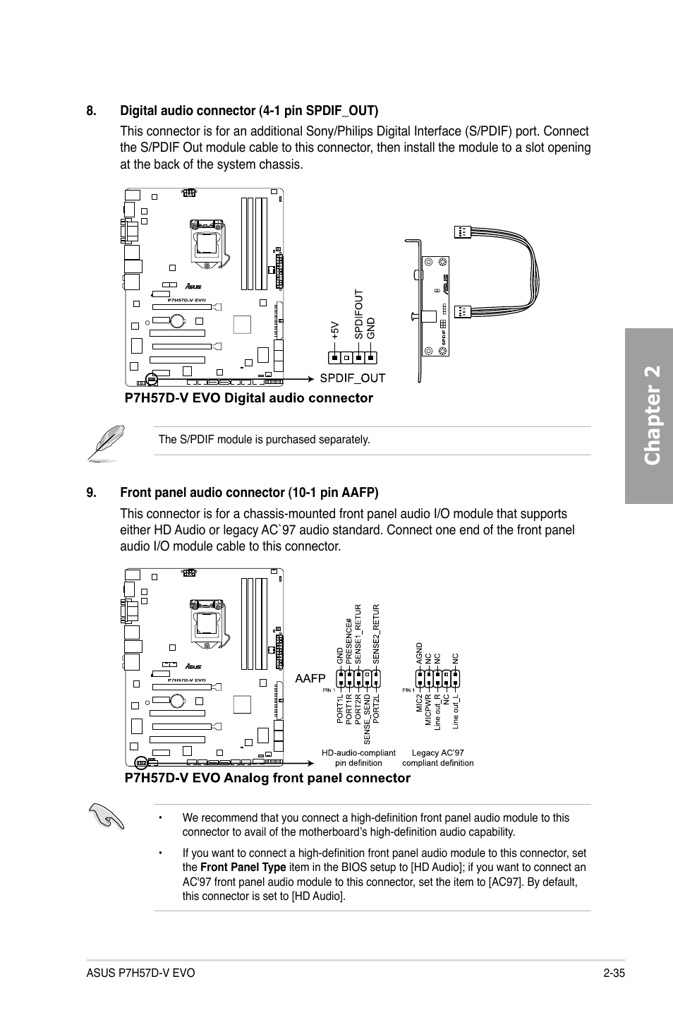 Chapter 2 | Asus P7H57D-V EVO User Manual | Page 53 / 128