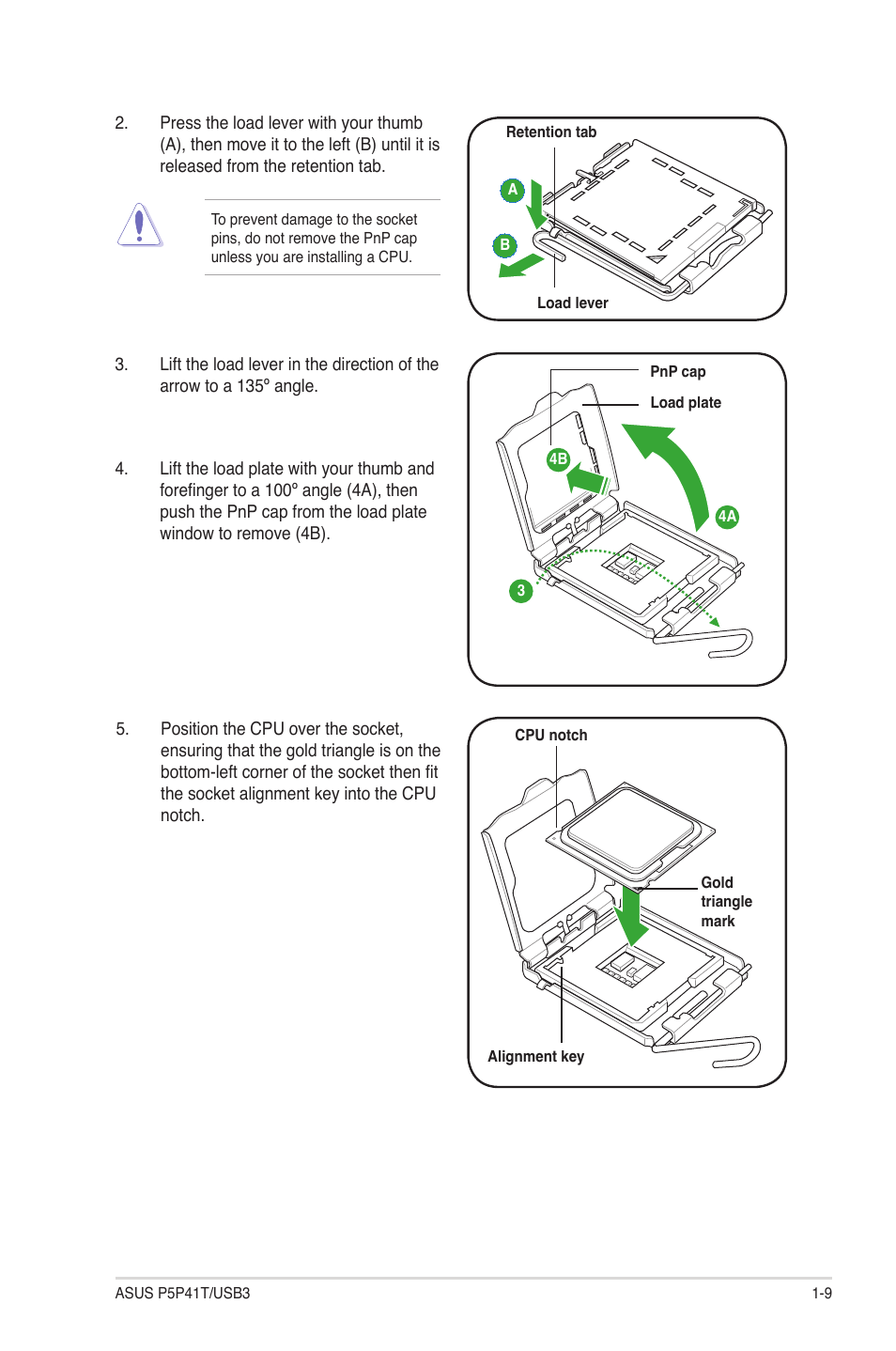 Asus P5P41T/USB3 User Manual | Page 19 / 62