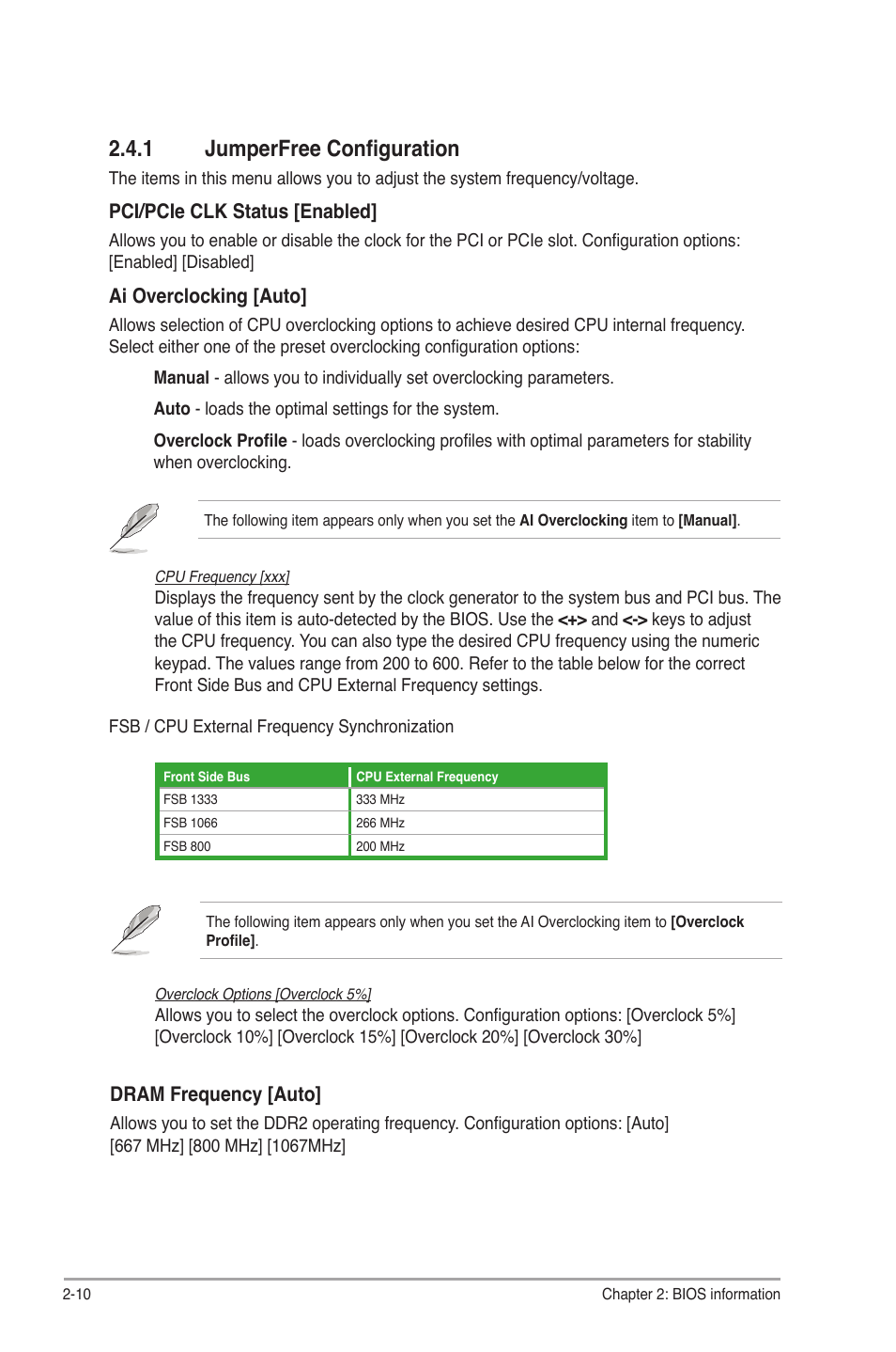 1 jumperfree configuration, Jumperfree configuration -10 | Asus P5P41T/USB3 User Manual | Page 48 / 62
