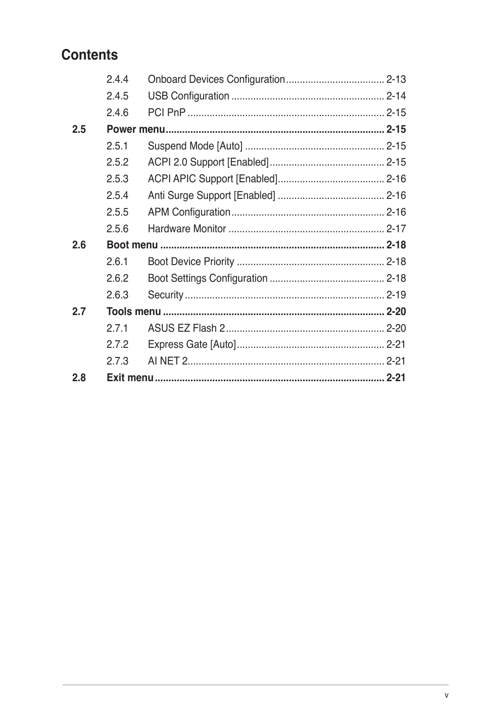 Asus P5P41T/USB3 User Manual | Page 5 / 62