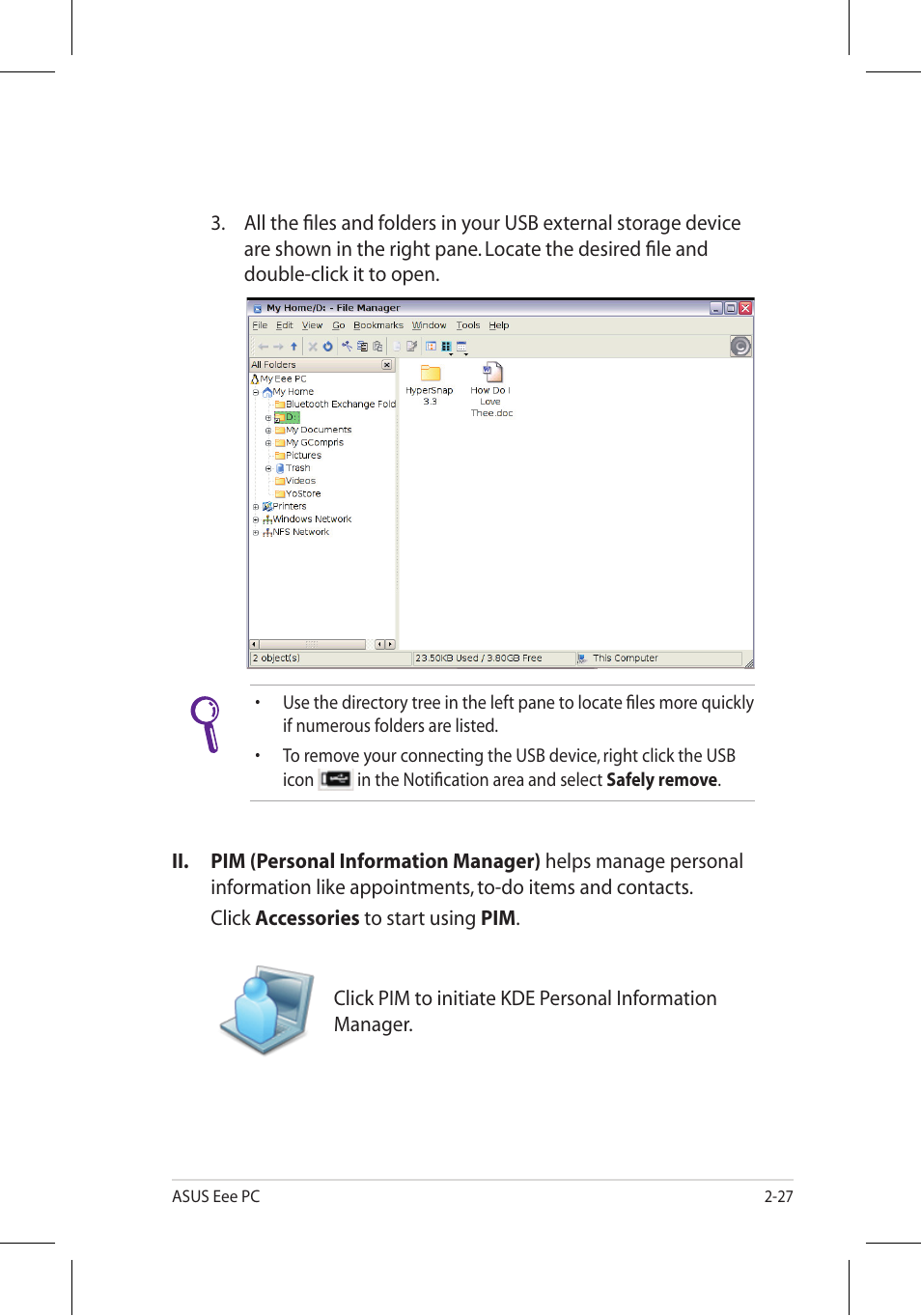 Asus Eee PC 701SD/Linux User Manual | Page 37 / 92