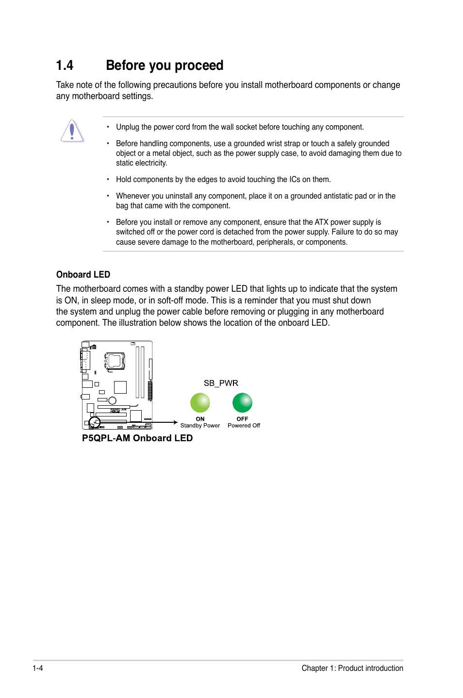 4 before you proceed, Before you proceed -4 | Asus P5QPL-AM User Manual | Page 14 / 60