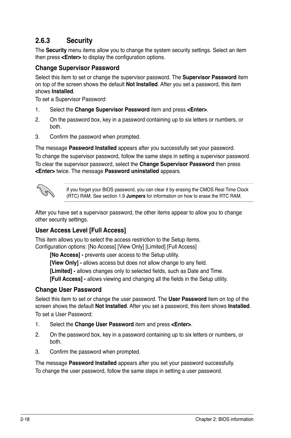 3 security, Security -18 | Asus P5QPL-AM User Manual | Page 58 / 60