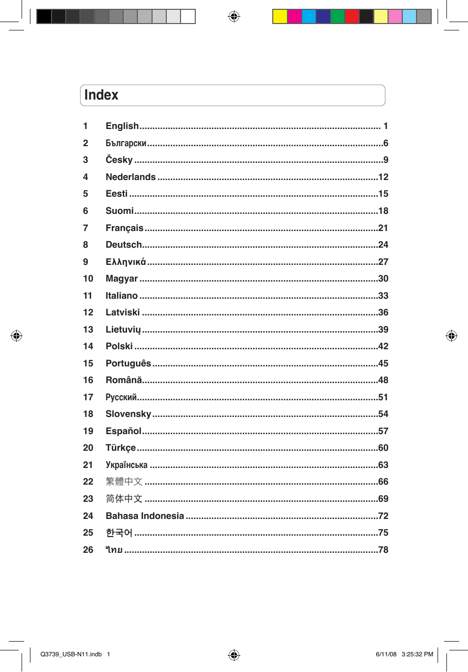 Index | Asus USB-N11 User Manual | Page 3 / 83