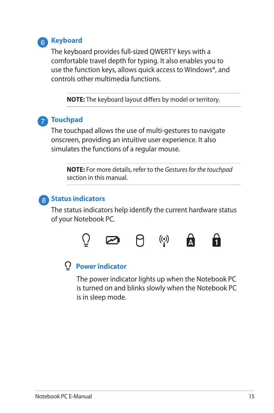 Asus X502CA User Manual | Page 15 / 104