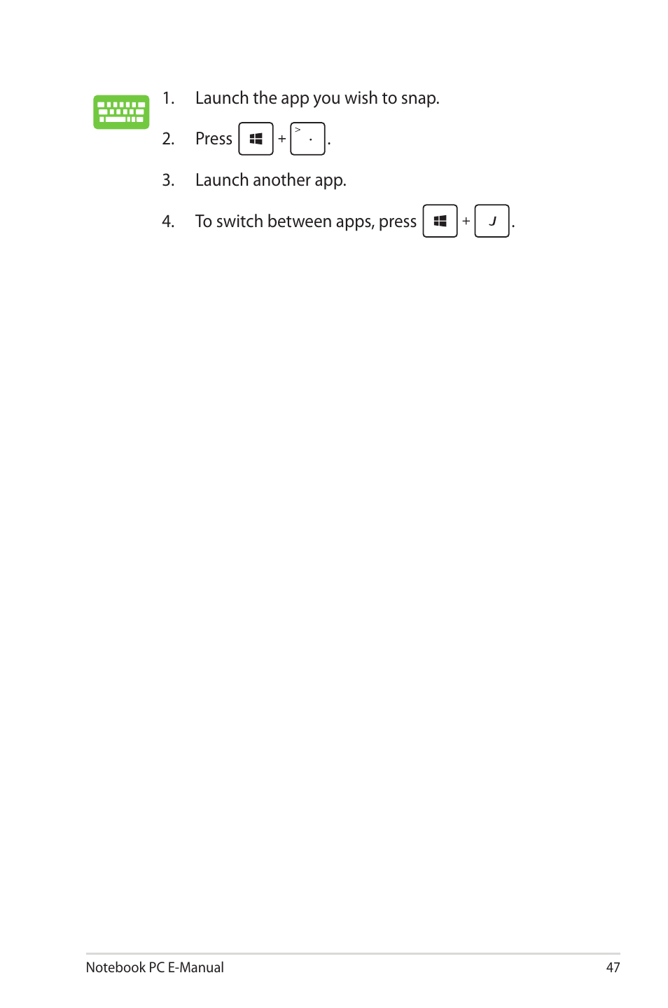Asus X502CA User Manual | Page 47 / 104