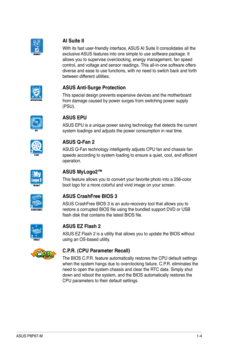 Asus P8P67-M User Manual | Page 16 / 80