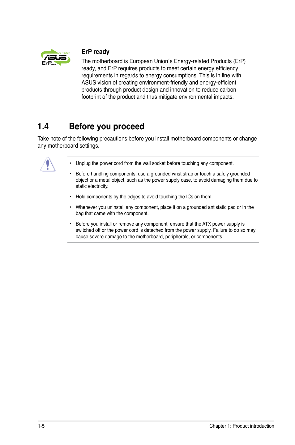 4 before you proceed, Before you proceed -5 | Asus P8P67-M User Manual | Page 17 / 80