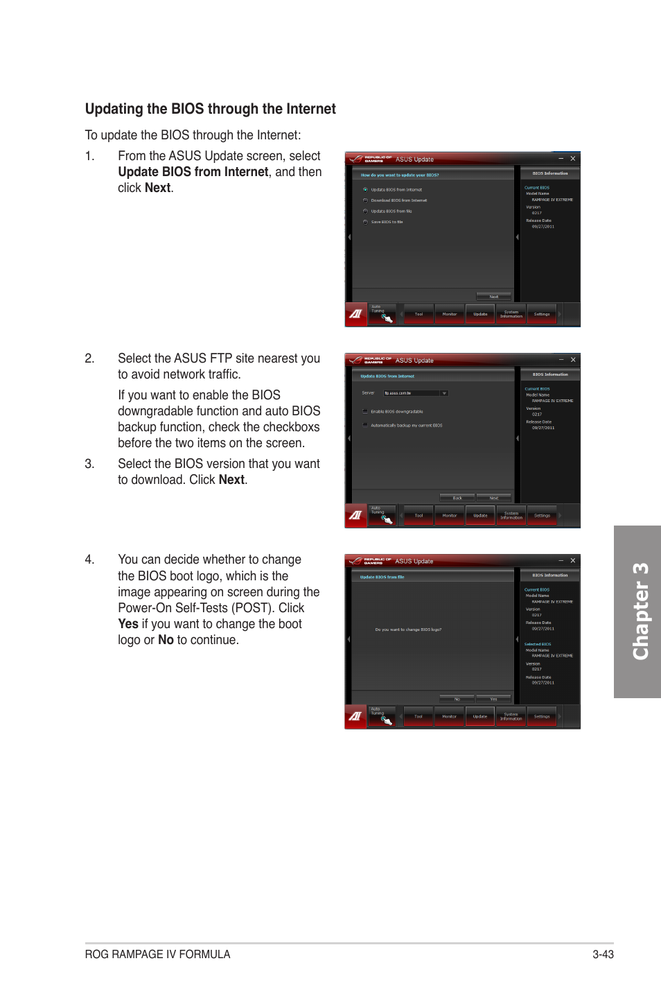 Chapter 3 | Asus Rampage IV Formula User Manual | Page 121 / 174