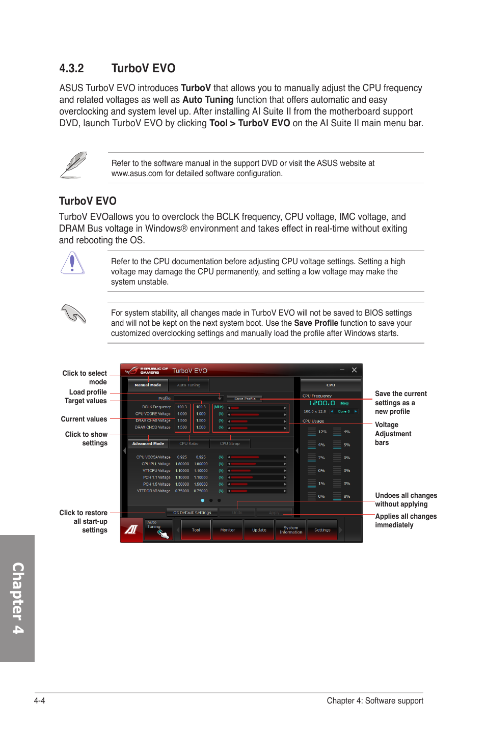 2 turbov evo, Turbov evo -4, Chapter 4 | Turbov evo | Asus Rampage IV Formula User Manual | Page 134 / 174