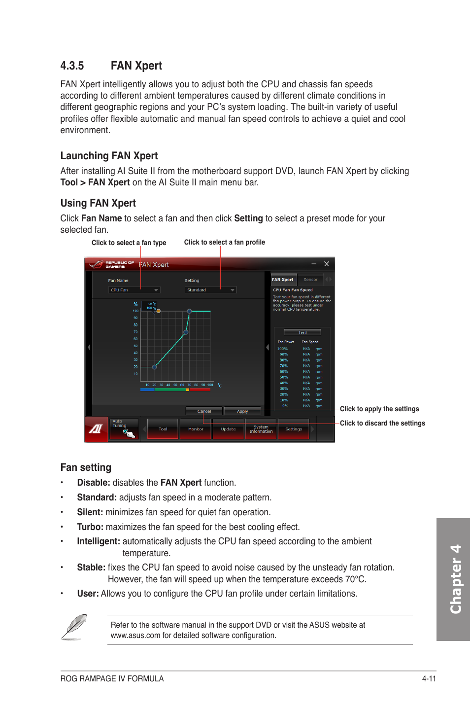 5 fan xpert, Fan xpert -11, Chapter 4 | Asus Rampage IV Formula User Manual | Page 141 / 174