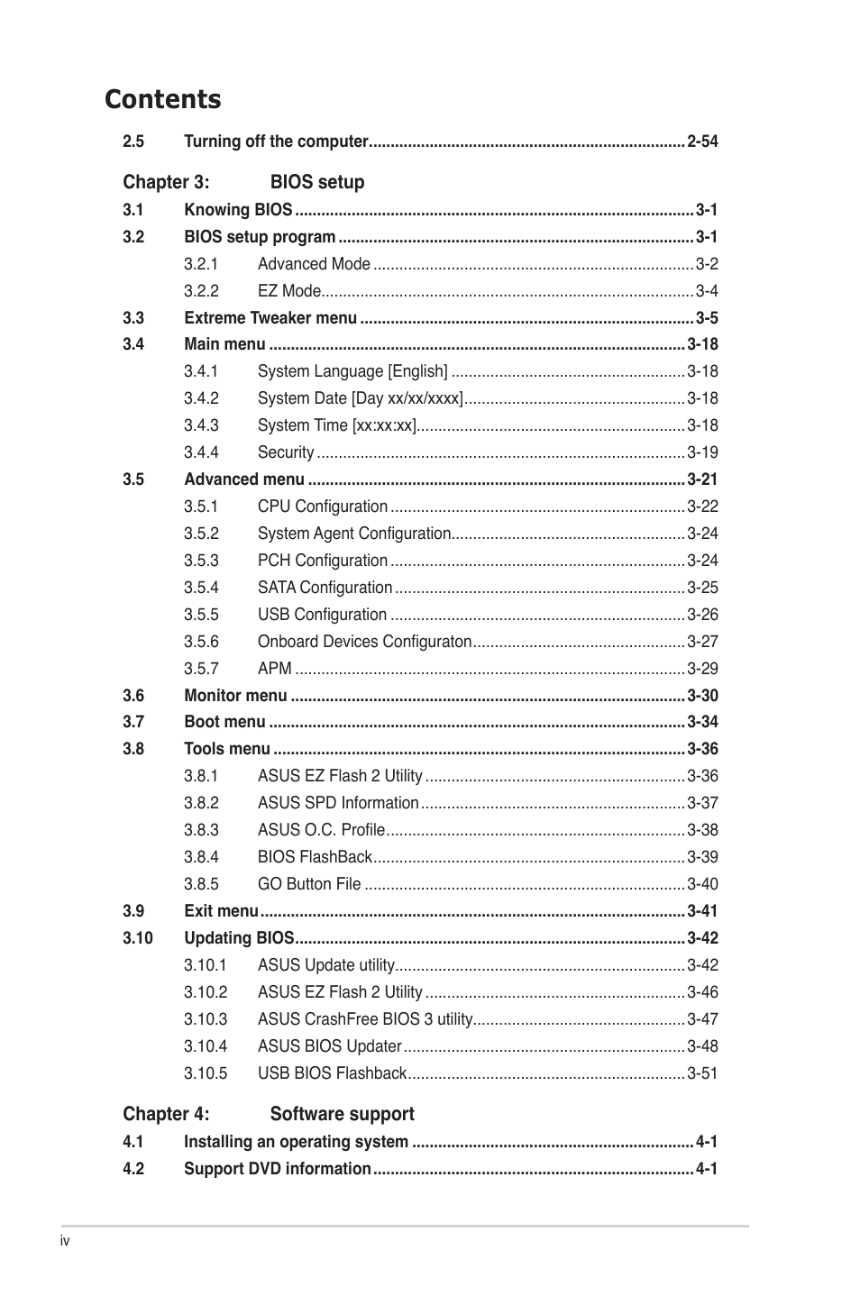 Asus Rampage IV Formula User Manual | Page 4 / 174