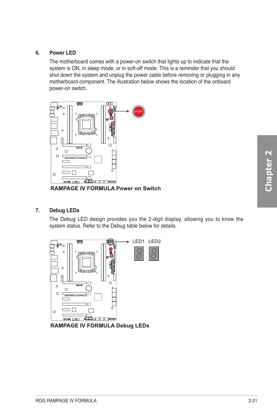 Chapter 2 | Asus Rampage IV Formula User Manual | Page 45 / 174