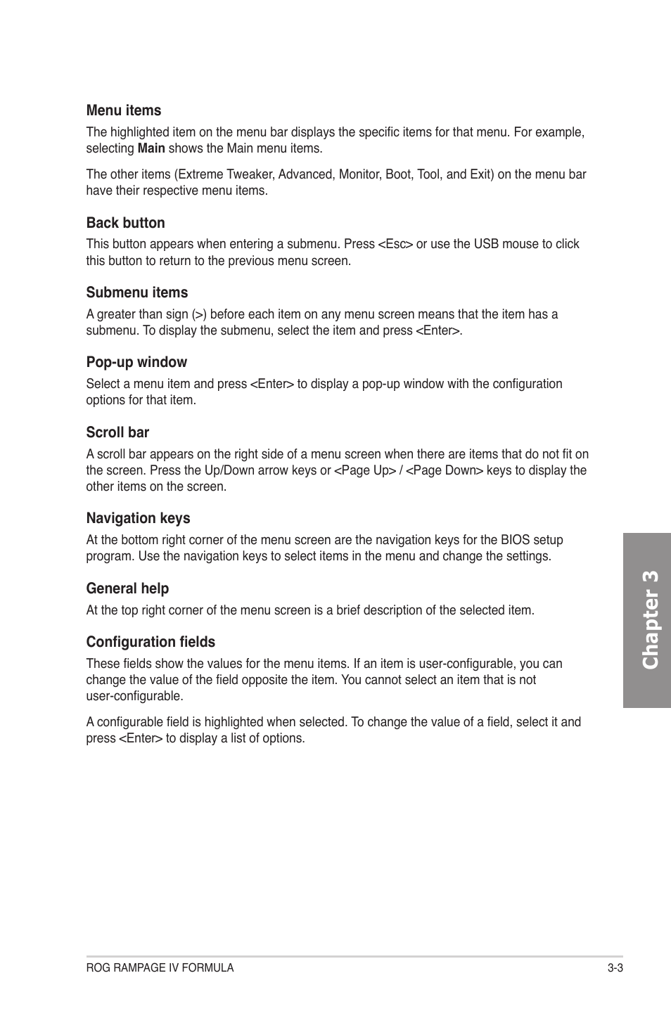 Chapter 3 | Asus Rampage IV Formula User Manual | Page 81 / 174