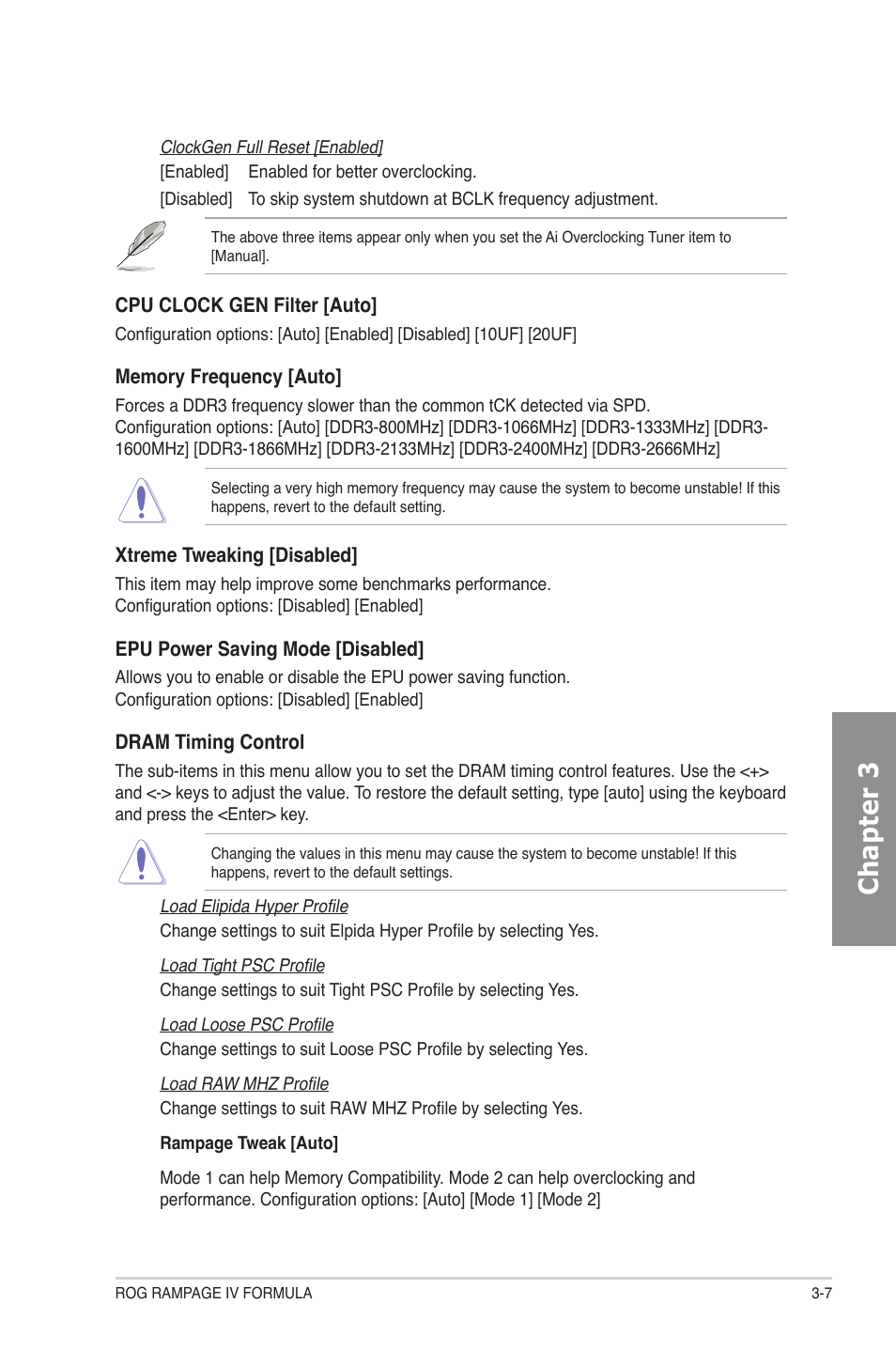 Chapter 3 | Asus Rampage IV Formula User Manual | Page 85 / 174