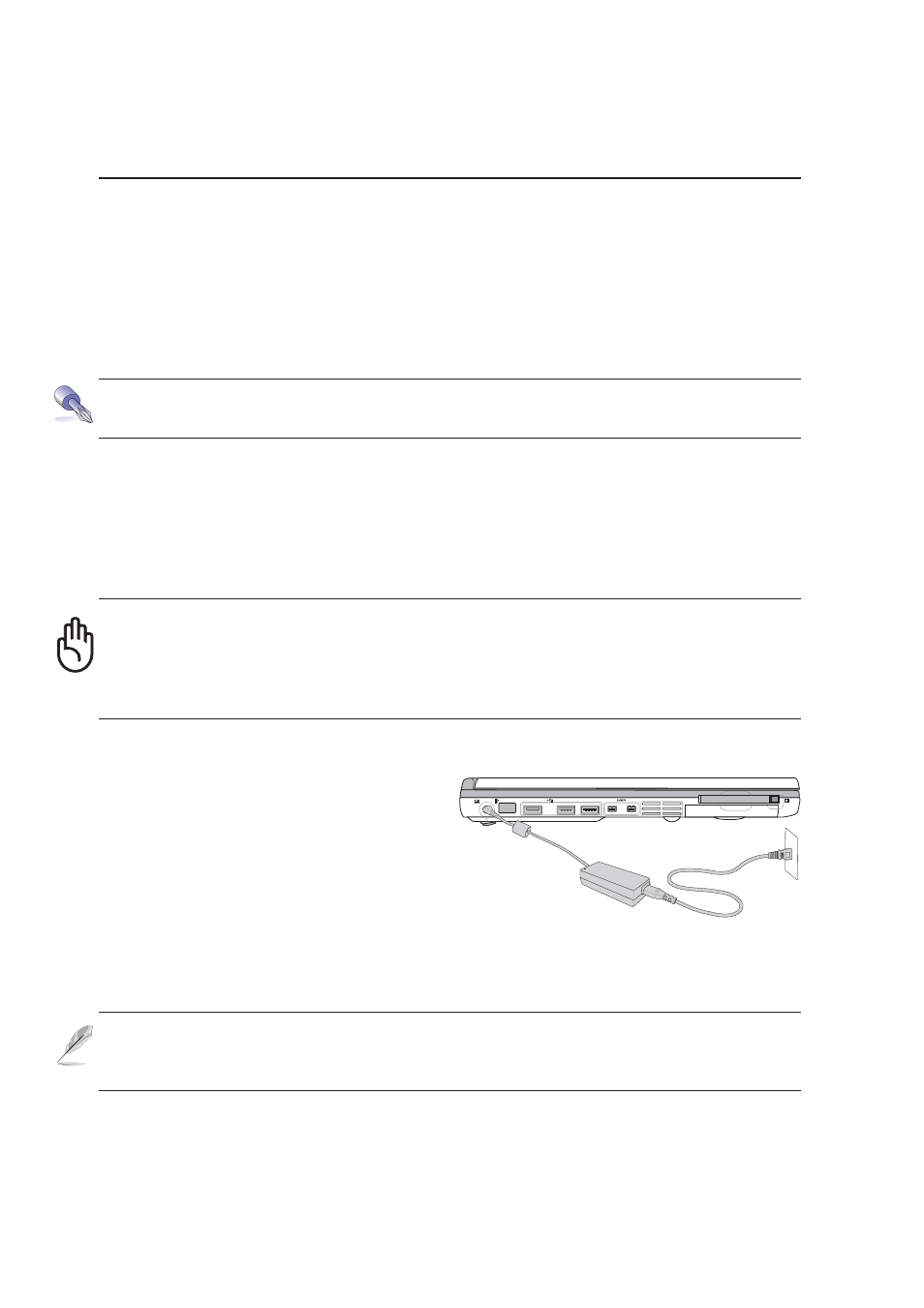 Power connection | Asus L4R User Manual | Page 29 / 72