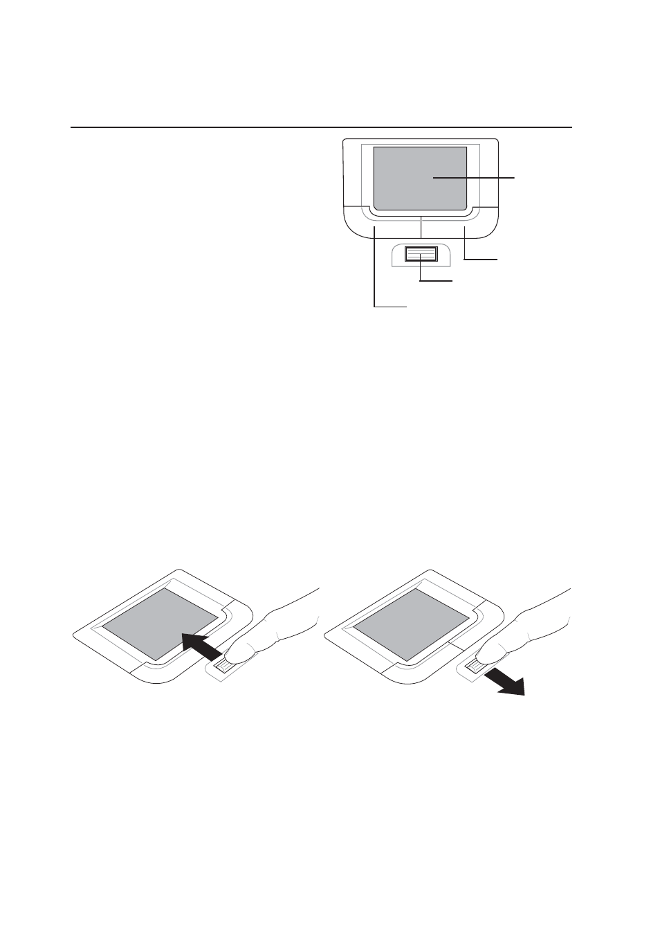 Pointing device, Using the touchpad, Touchpad usage illustrations | Asus L4R User Manual | Page 41 / 72