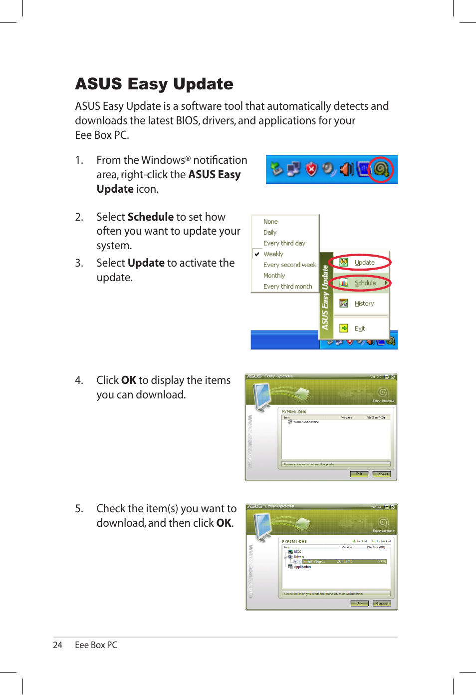 Asus easy update | Asus B202 User Manual | Page 24 / 32