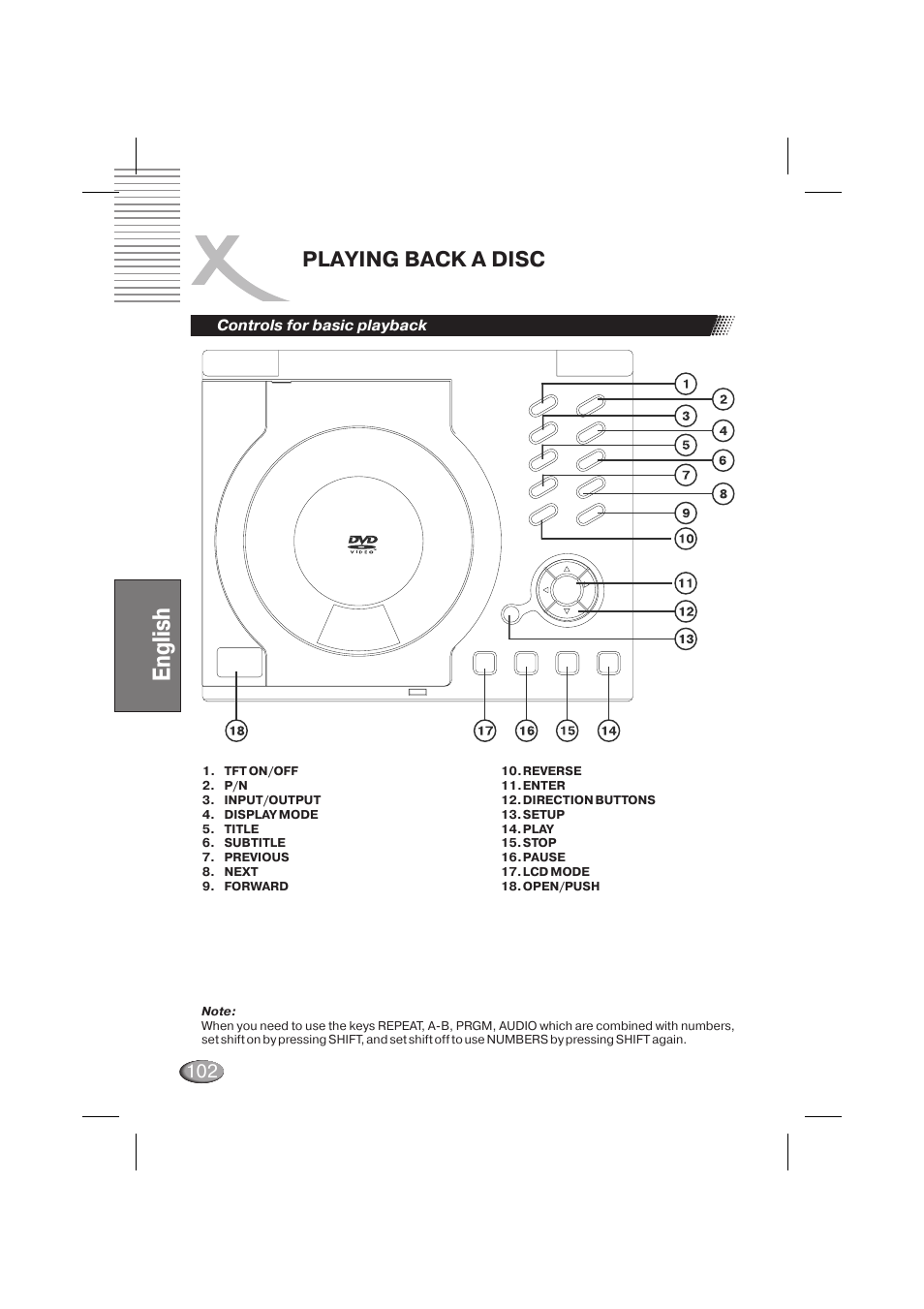 English, Playing back a disc | Xoro HSD 710 User Manual | Page 102 / 124