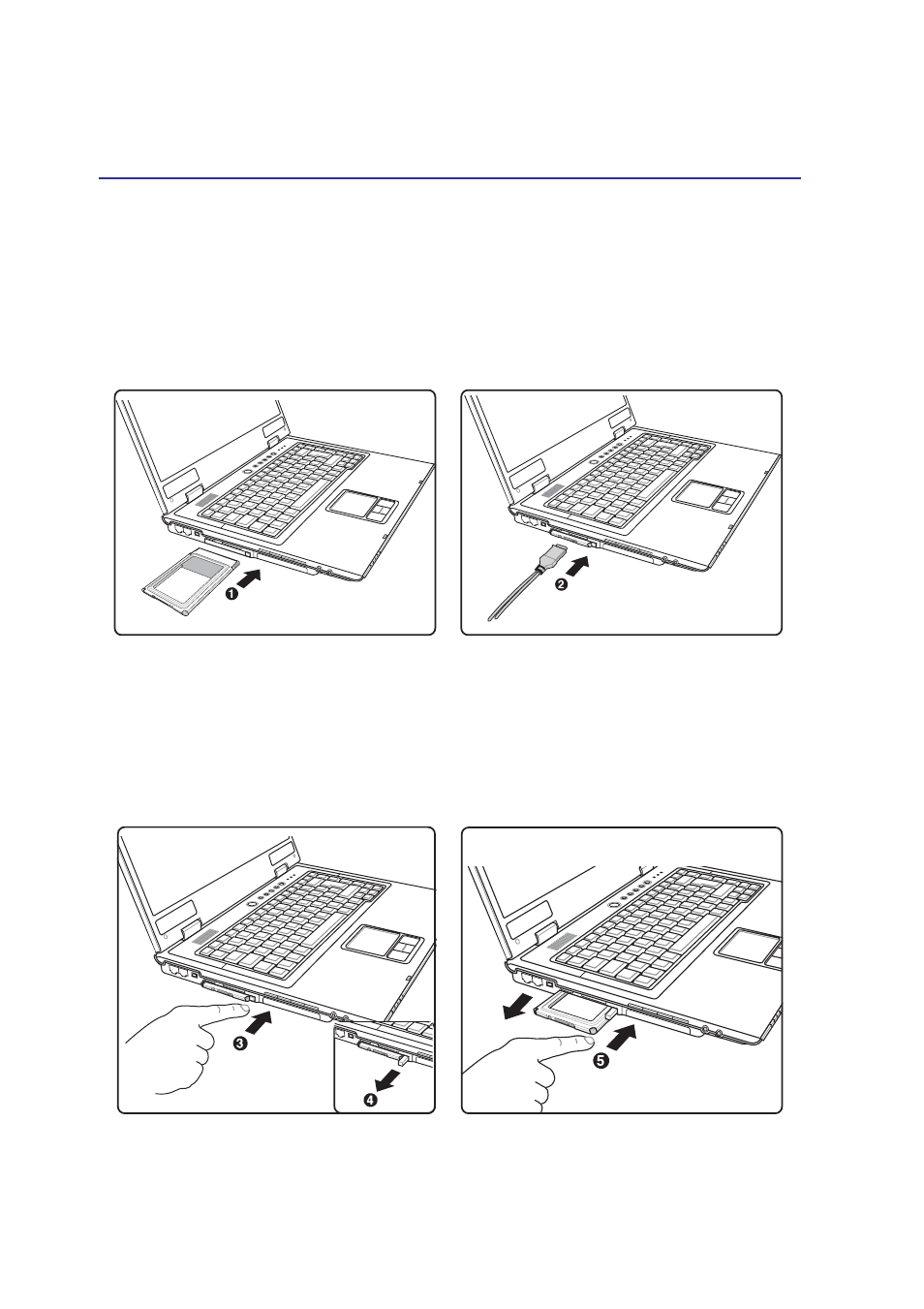 Inserting a pc card (pcmcia), Removing a pc card (pcmcia) | Asus M6N User Manual | Page 49 / 76