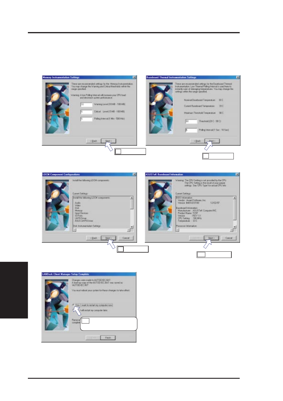 V. software setup, Ldcm local setup, Cont’d) | Asus MEZ User Manual | Page 70 / 104