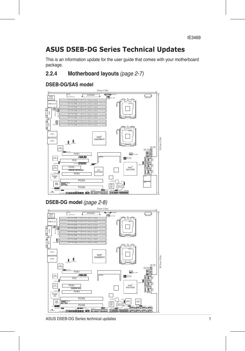 Asus DSEB-DG/SAS User Manual | 2 pages