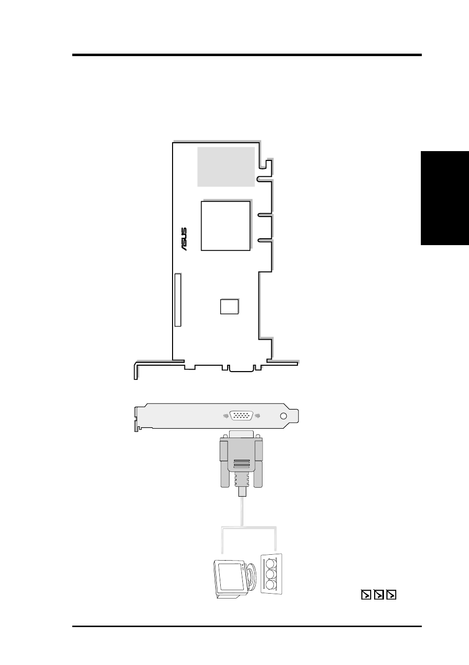 Hardware setup, Asus v7100 / pure layout, Item checklist | 32/16mb frame buf fer, H/w setup pure | Asus V7100 Series User Manual | Page 17 / 124