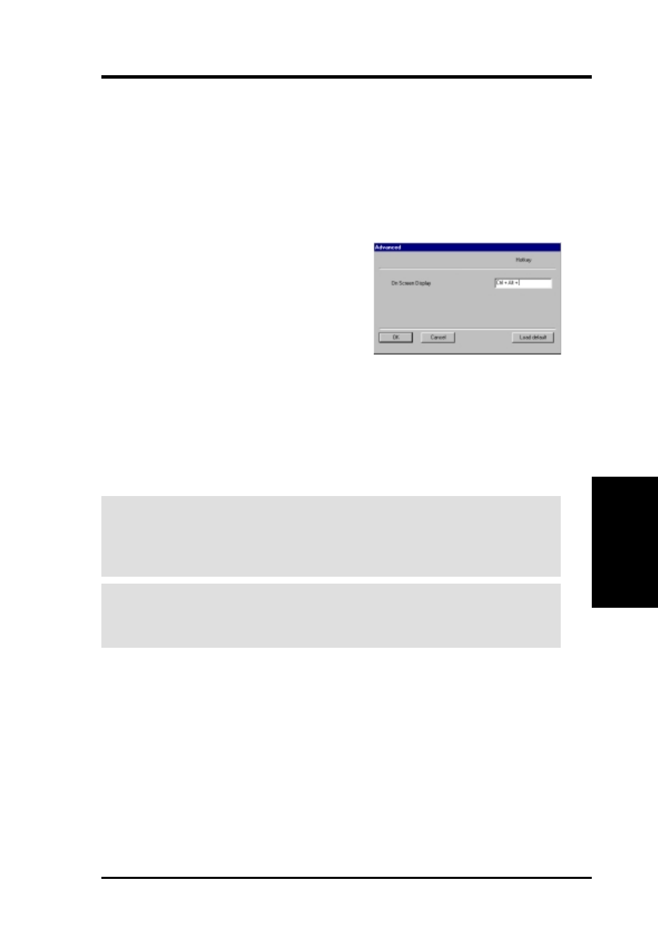 Software reference, On screen display | Asus V7100 Series User Manual | Page 49 / 124