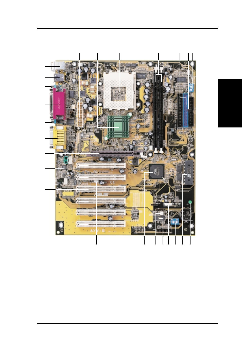 Features, 1 component locations | Asus A7V-E User Manual | Page 13 / 84