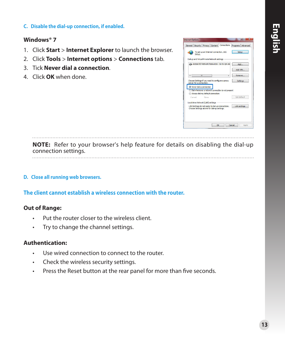English | Asus RT-N16 User Manual | Page 13 / 147