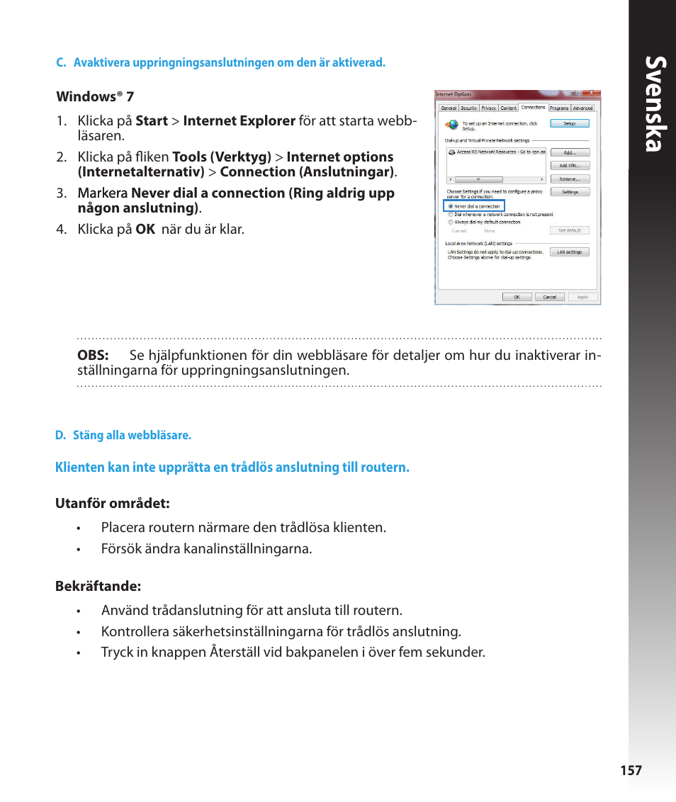 Sv ensk a | Asus RT-N16 User Manual | Page 145 / 147