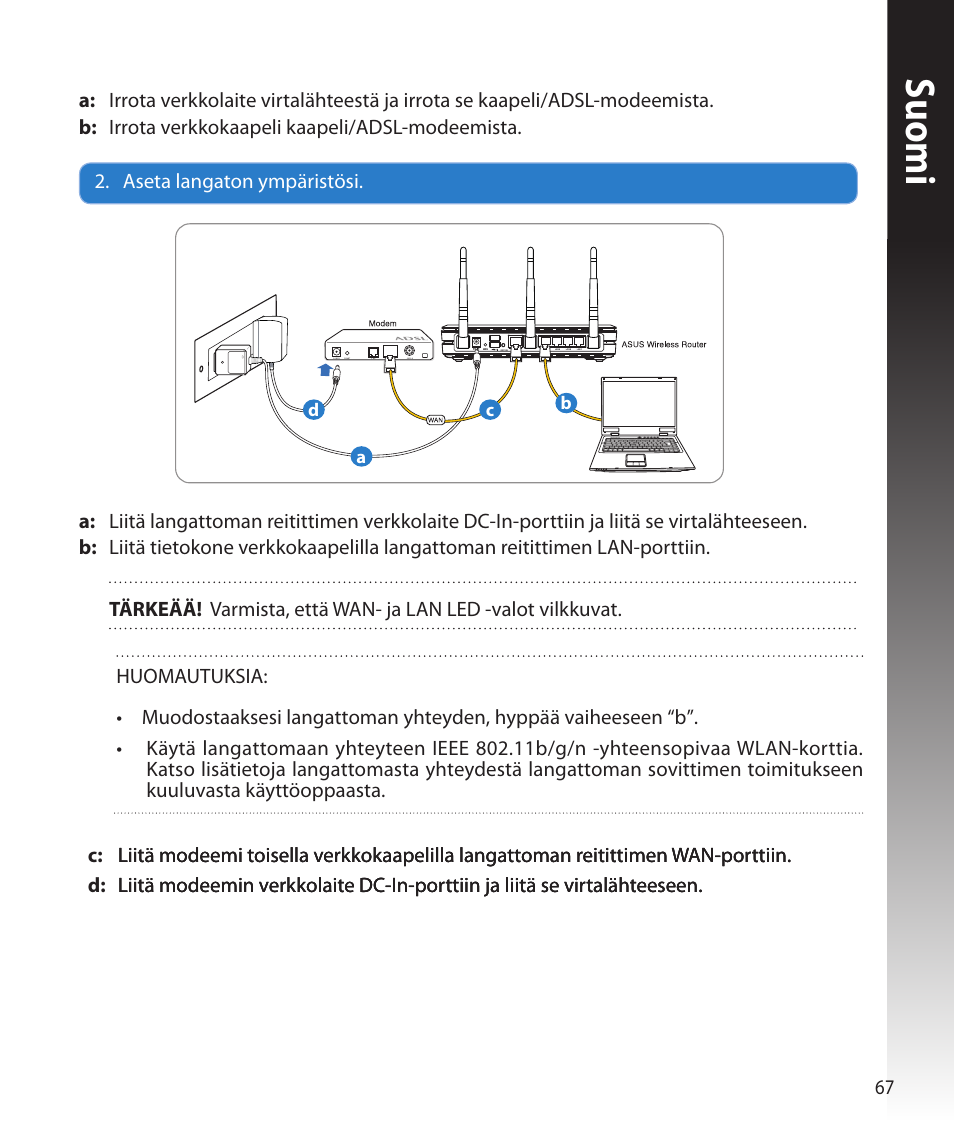 Suomi | Asus RT-N16 User Manual | Page 55 / 147