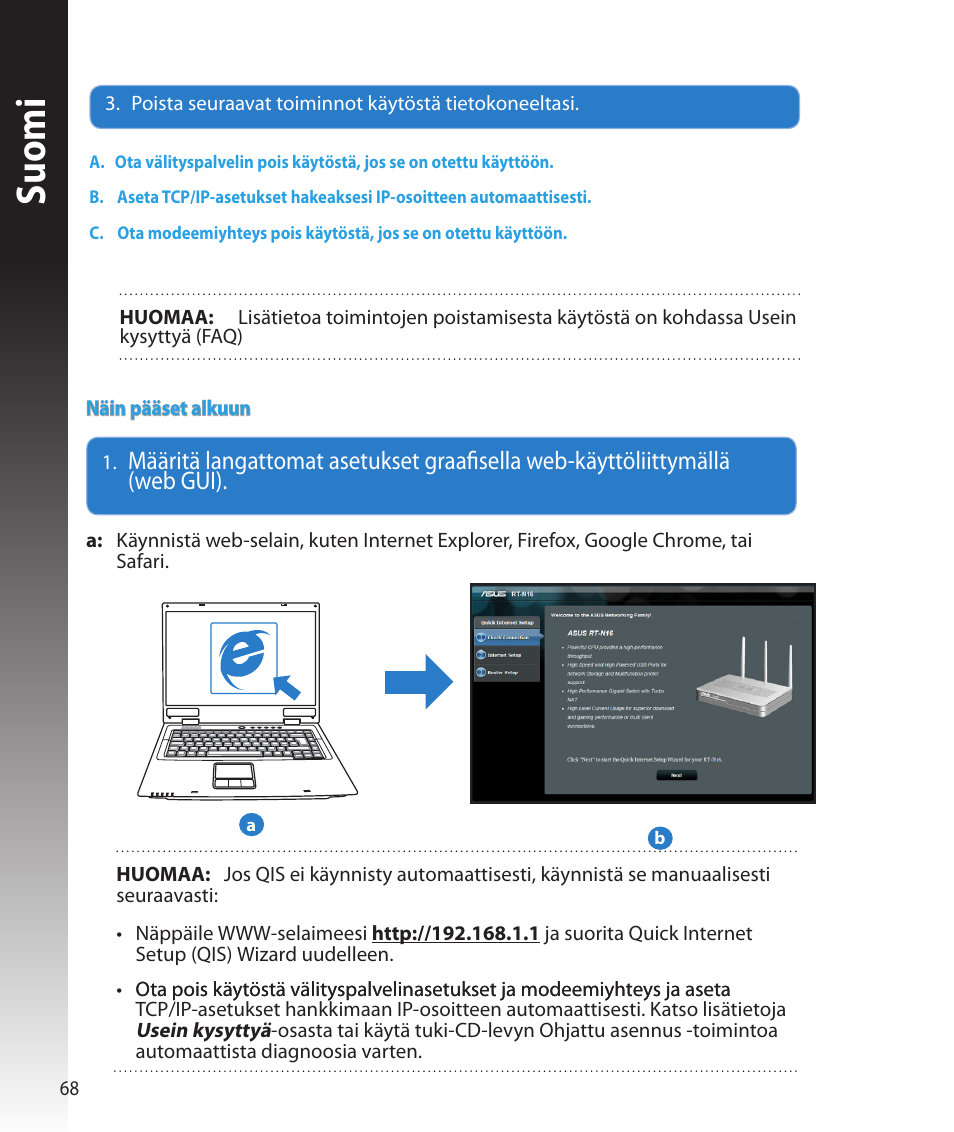 Suomi | Asus RT-N16 User Manual | Page 56 / 147