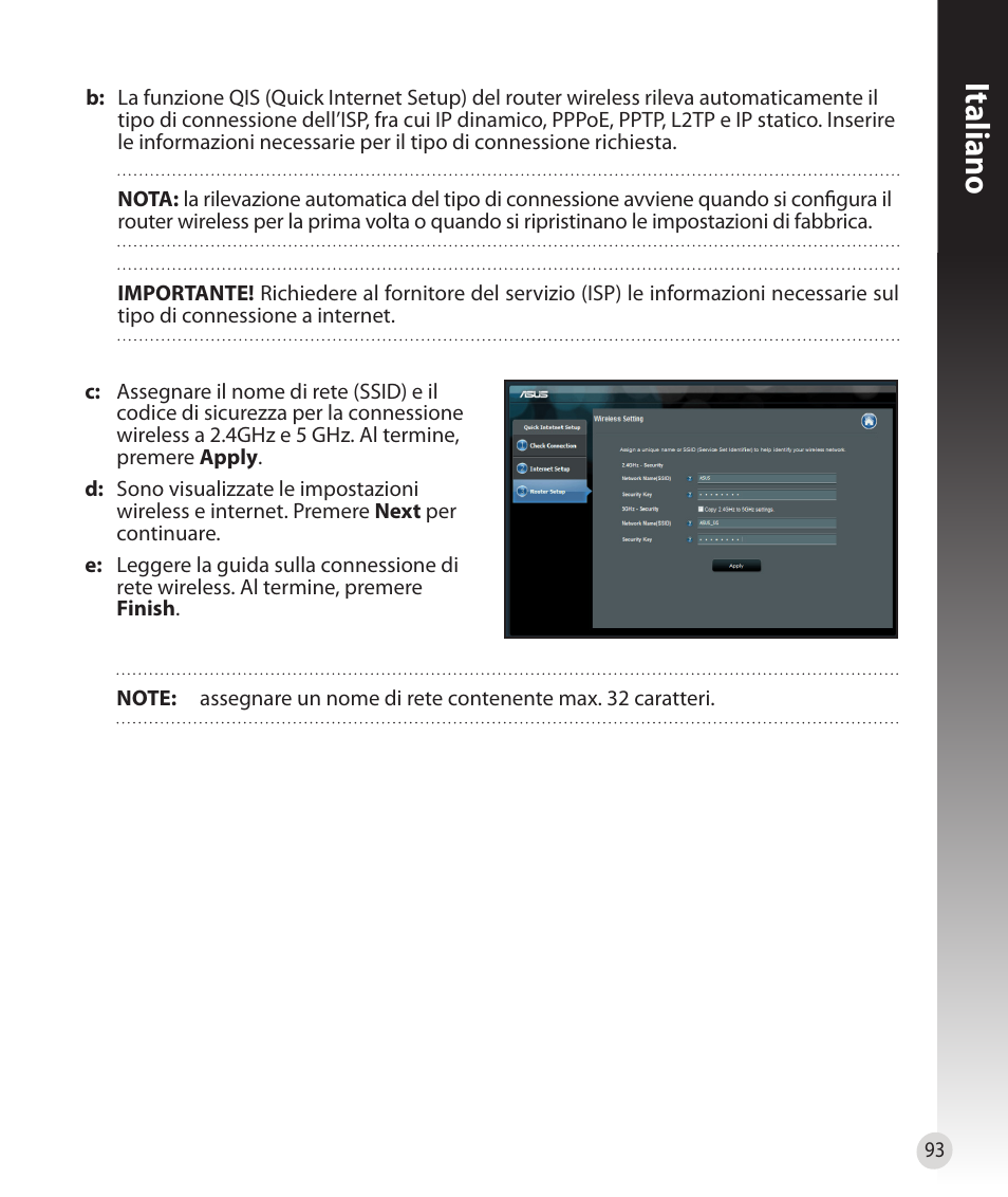 Italiano | Asus RT-N16 User Manual | Page 81 / 147
