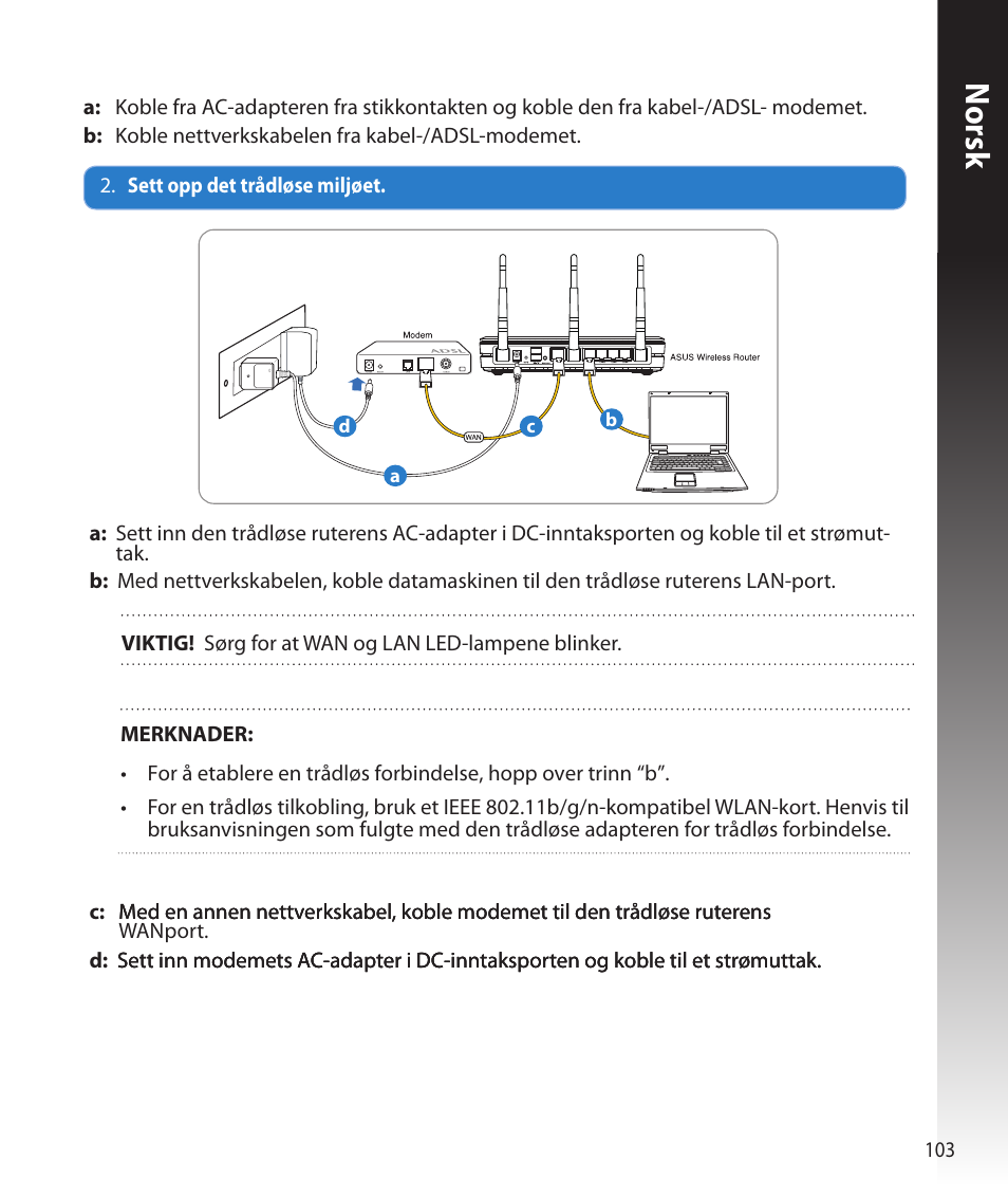 Norsk | Asus RT-N16 User Manual | Page 91 / 147