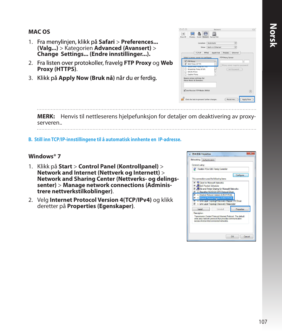 Norsk | Asus RT-N16 User Manual | Page 95 / 147