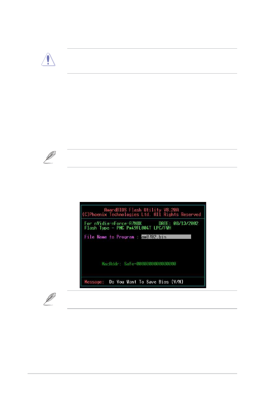 2 updating bios procedures | Asus A7N8X Deluxe User Manual | Page 58 / 124