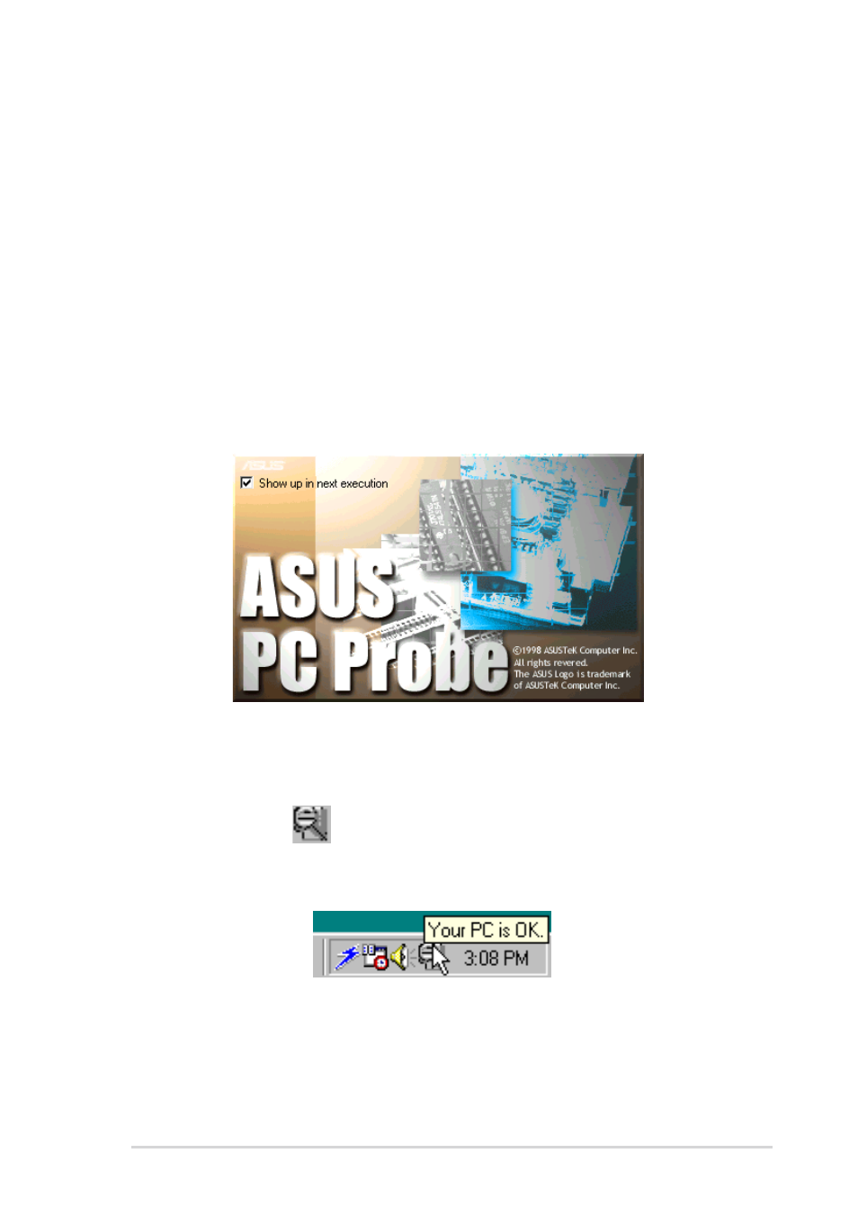 4 asus pc probe, 1 starting asus pc probe | Asus A7N8X Deluxe User Manual | Page 95 / 124