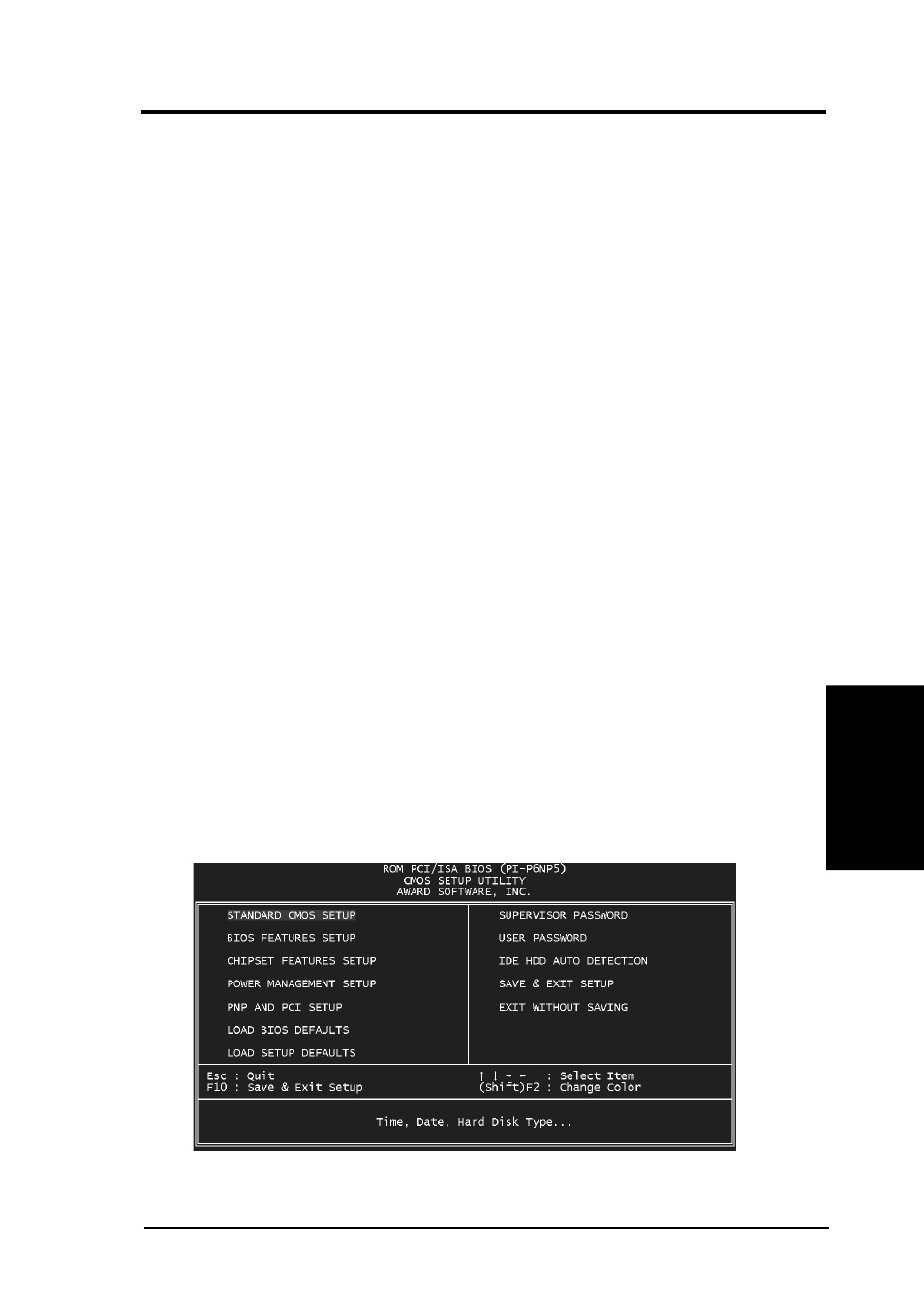 Iv. bios software, Bios setup | Asus P/I-P6NP5 User Manual | Page 35 / 64