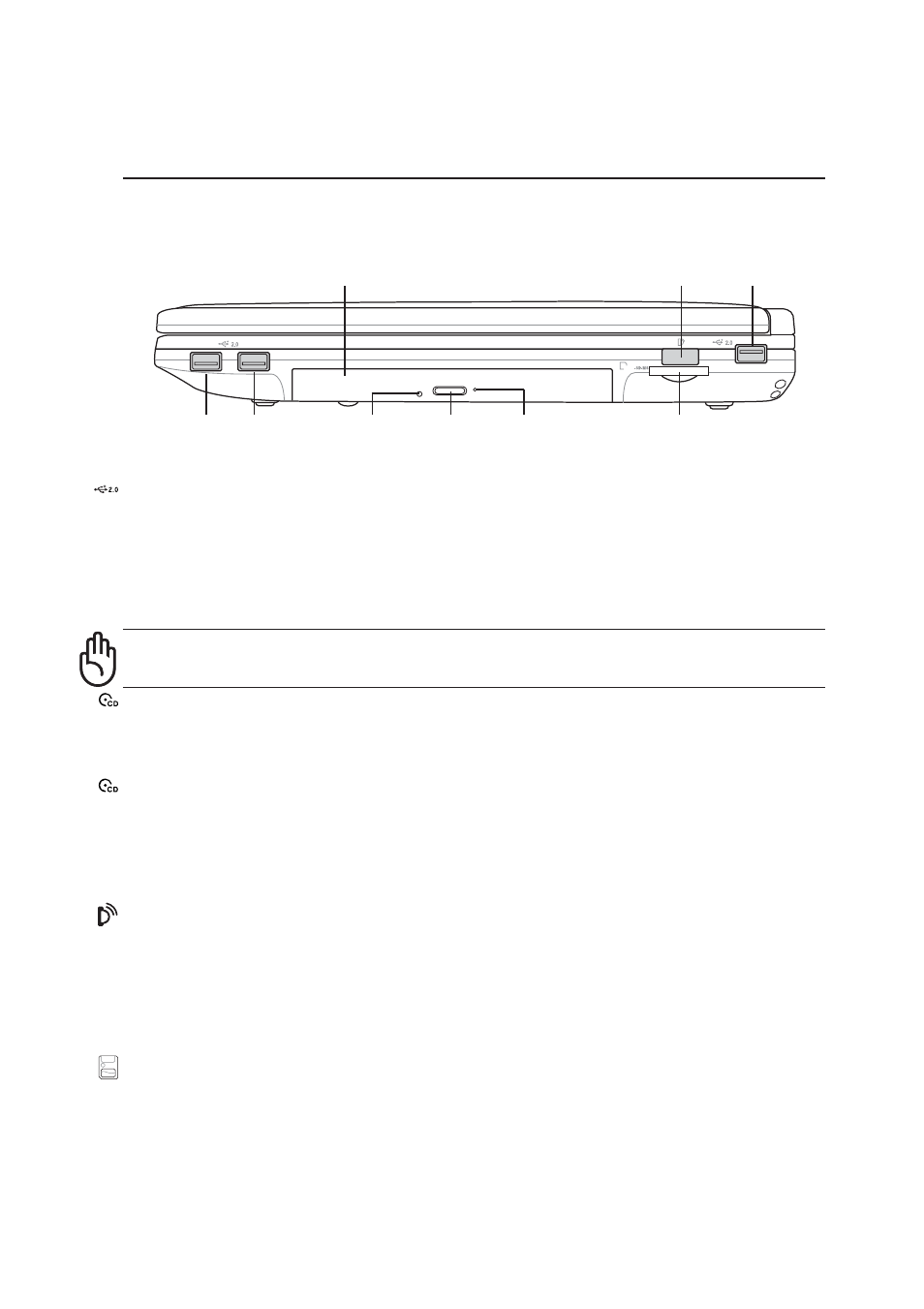 Right side, 21 knowing the parts, Infrared port (irda) | Optical drive, Electronic eject, emergency eject, activity led, Usb ports (1.1 & 2.0) | Asus A2Dc User Manual | Page 22 / 74