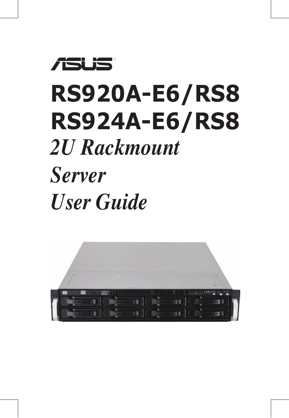 Asus RS924A-E6/RS8 User Manual | 162 pages