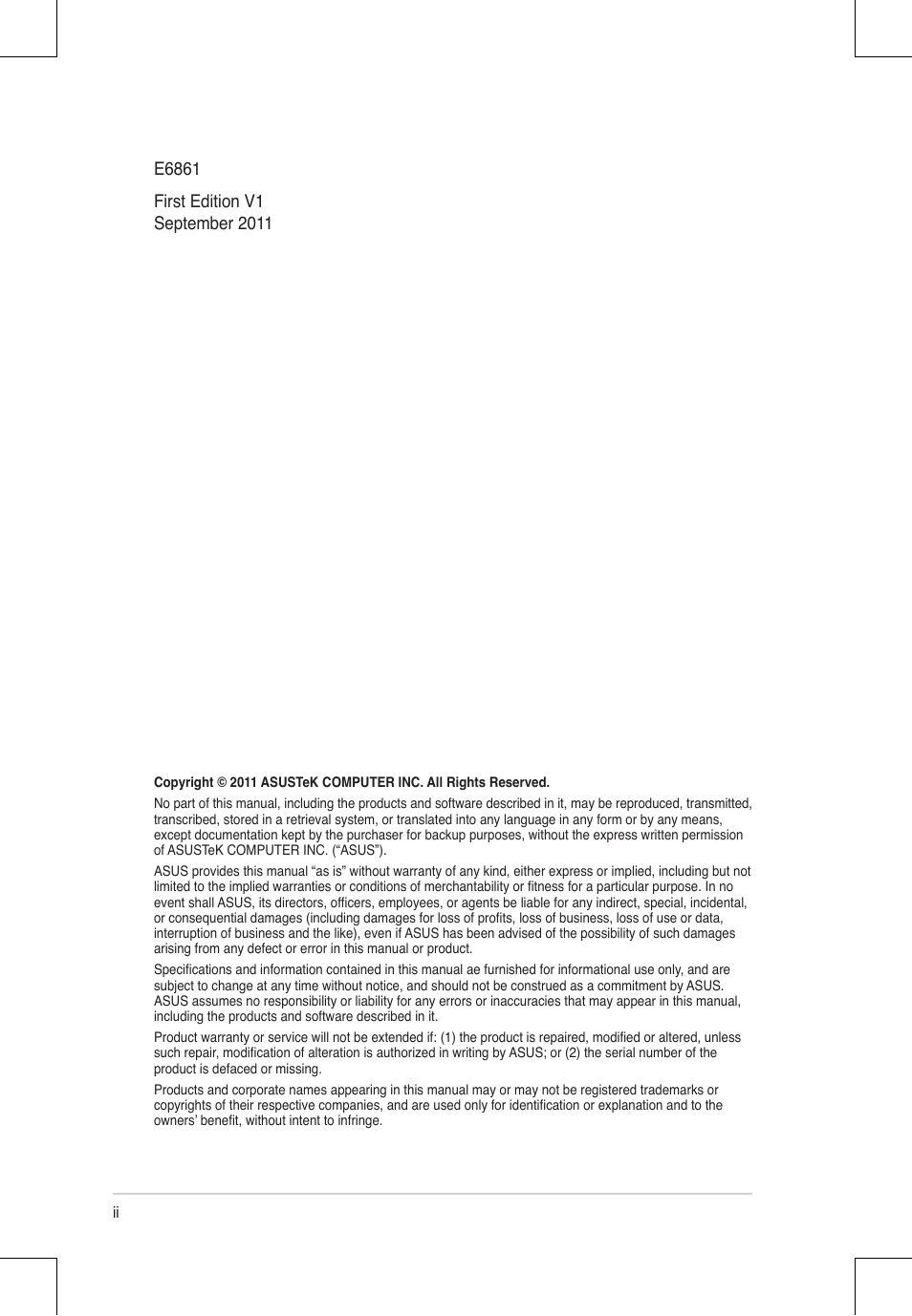 Asus RS924A-E6/RS8 User Manual | Page 2 / 162